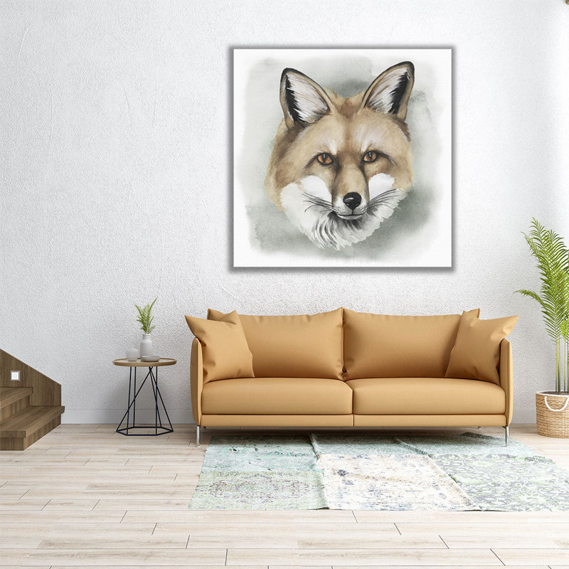 «Greenwood Animals I», reproduction d'art sur toile, H 12 po x l 12 po