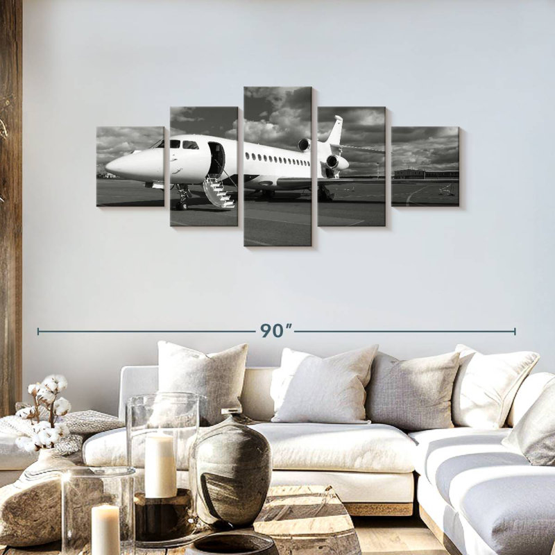 Boarding Private Jet, 30" H x 68" W