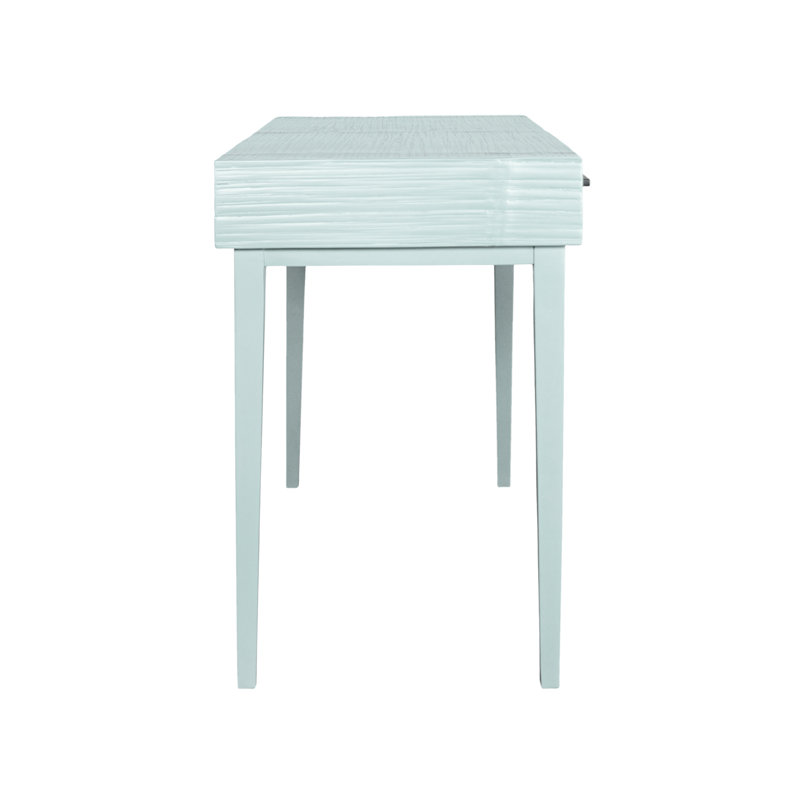Andros Solid Wood Writing Desk, Light Blue