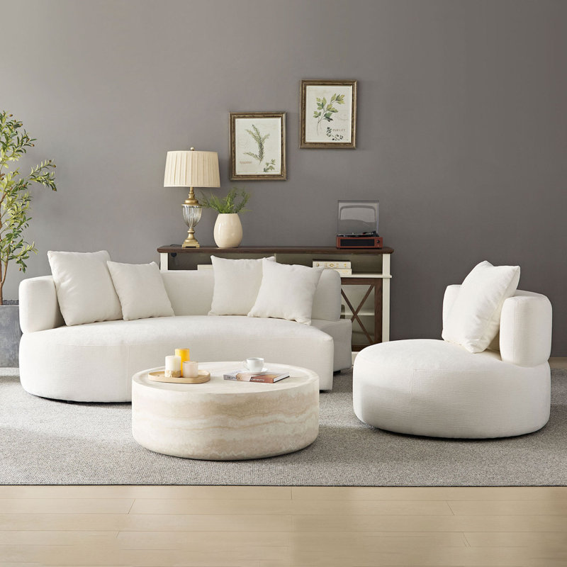 Canapé modulaire rotatif incurvé Modern Canapé, canapé pivotant 360 ° Comfy