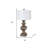 Set of Two 30" Distressed Brown Table Lamp With White Cone Shade