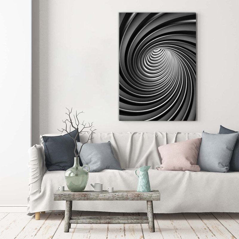 Swirl Abstraction - Wrapped Canvas Print