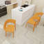 Chaise tropicale orange à un côté en polypropylène pour les salles à manger, les chaises de soutien lombaire, les jardins, le nettoyage sans entretien-1990712910
