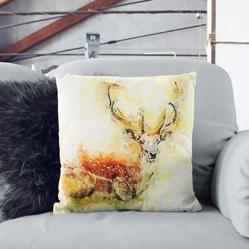 Square Throw Cushion, Stone, 55cm H x 55cm W x 20cm D