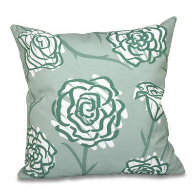 Botanical Blooms Outdoor Square Pillow Cover & Insert