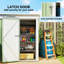 Ammaley 5x3ft Metal Garden Shed Lockable Green without Foundation Kit
