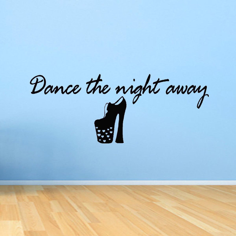 Décalcomanie murale danse the night away Derrygowan, 11 po x 30 po