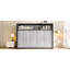 Lit simple mural en métal gris avec tablettes, pliable et réducteur de bruit, idéal pour les espaces invités, fonctionnement silencieux, peu encombrant, installation rapide-69232685