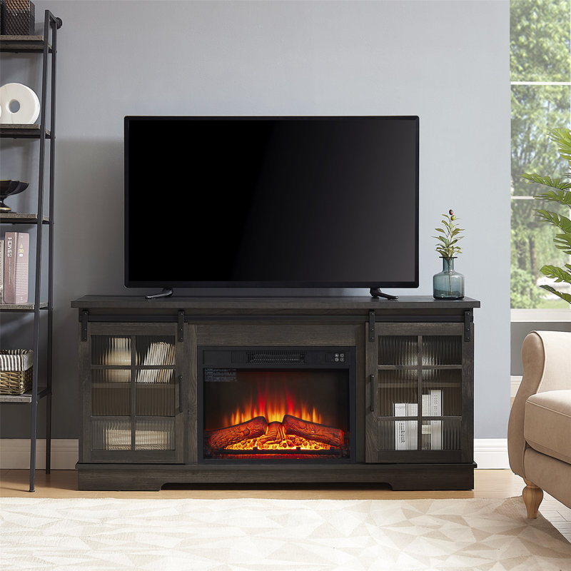 Meuble télé polyvalent à porte coulissante avec rangement spacieux et design élégant