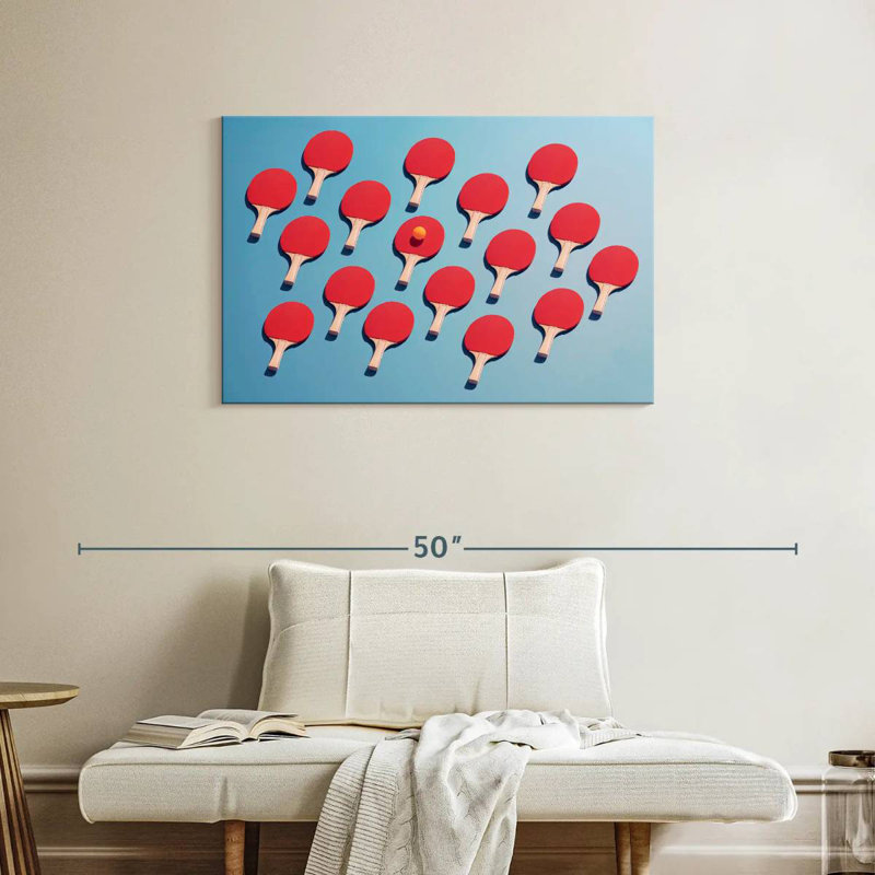 Raquettes et balle de ping-pong Sireci, H 24 po x l 36 po