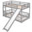 Gray Twin Over Bunk Bed With Flexible And Slide - Bedroom First In Add Fun &-782197256