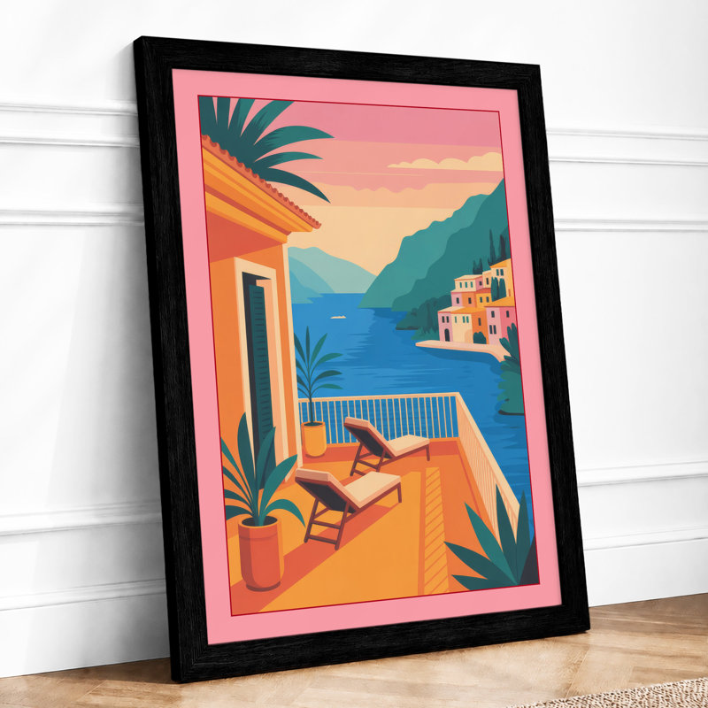 Mediterranean Reverie Modern - Print, Black, A3 - 42.0 x 29.7 cm