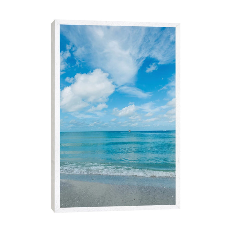 Florida Ocean View II by Bethany Young - Print on Canvas, White Framed, 101.6cm H x 66.04cm W x 3.81cm D