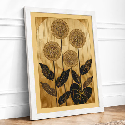 Dotted Flower Stems Botanical - Print