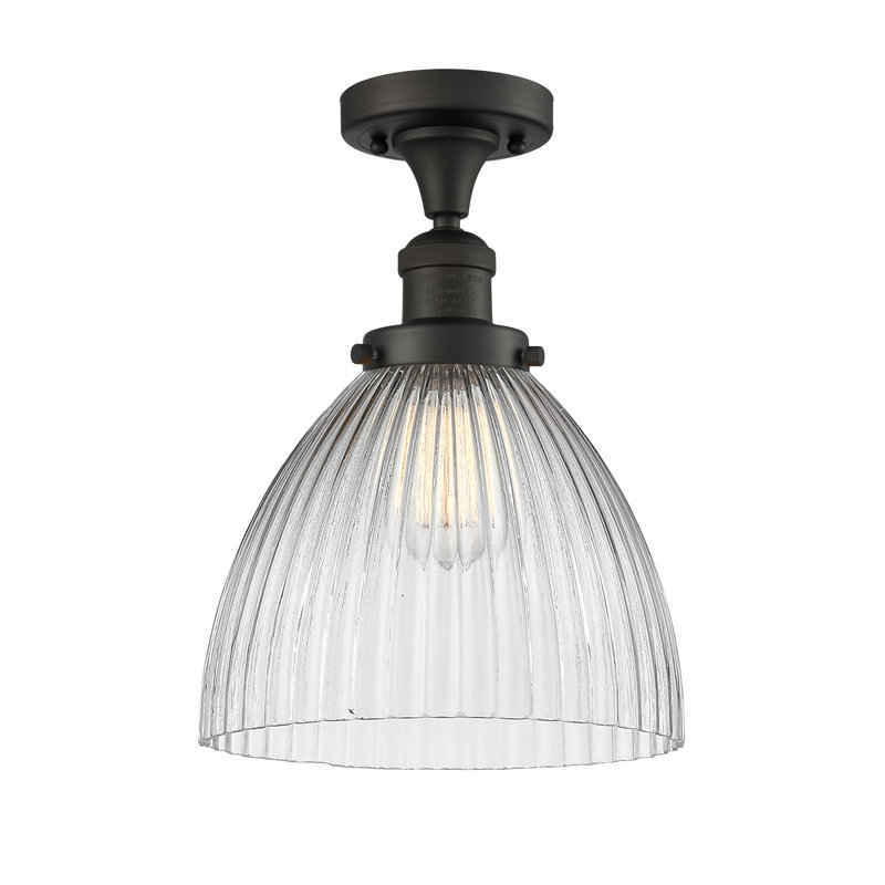 Kody Glass Semi Flush Mount, No Bulb Included, Oil Rubbed Bronze