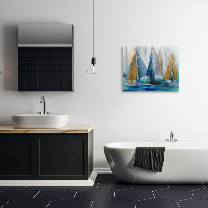 «Layered Saililier Collage», art mural par K. Nari, H 24 po x l 30 po x P 1,5 po
