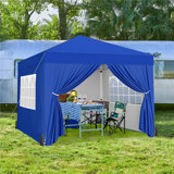 12x12 FT Pop Up Canopy Party Steel Wedding Tent with 4 Sidewalls