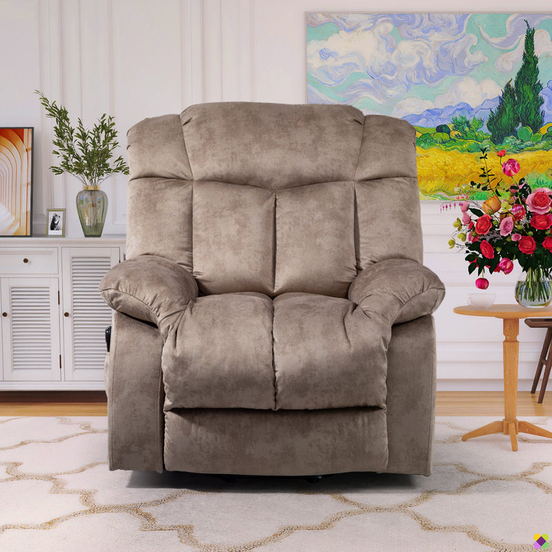 Ryun 38.5"W Lift Chair Power Recliner, Brown
