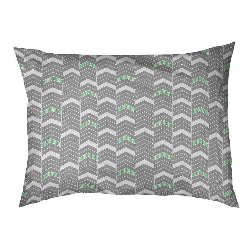 Coussin de concepteur lineed Chelan, Petit (L 28 po x l 18 po), Vert