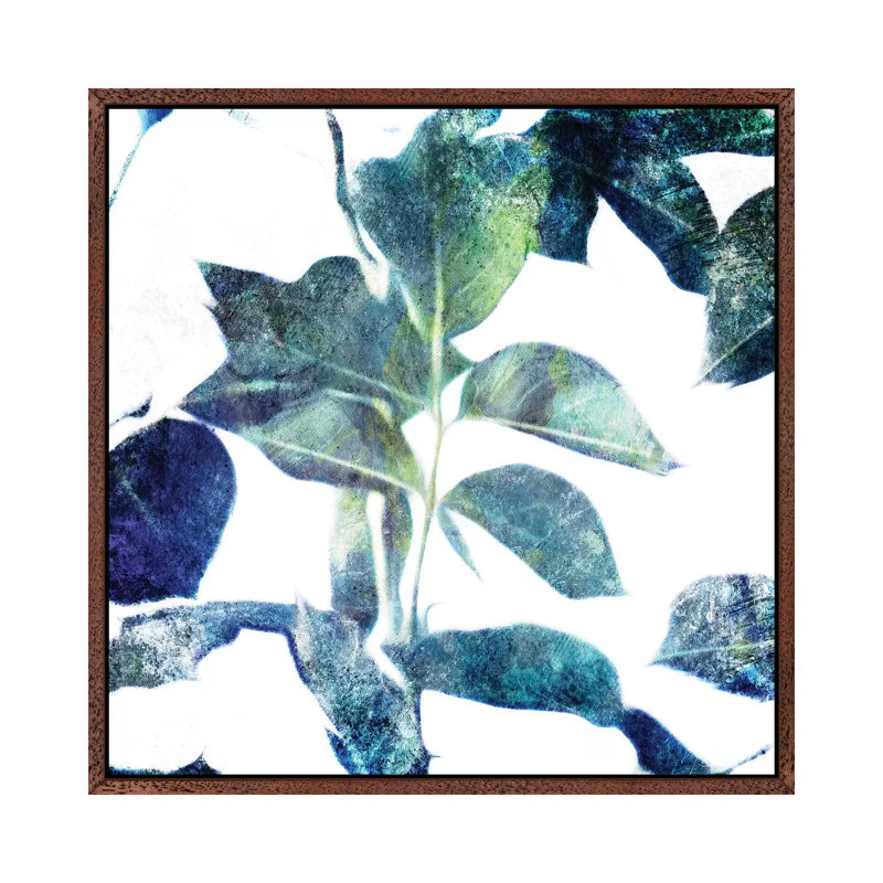 Universal Leaves 1 Piece Wall Art on Canvas, 66.04cm H x 66.04cm W x 3.81cm D, Classic Brown Wood Framed