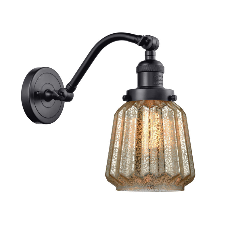 Vinson Armed Sconce, Matte Black