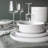 Overback Stackable 12-Piece Semi Hand-Finished Stoneware Dinnerware Set, Service for 4-99305508