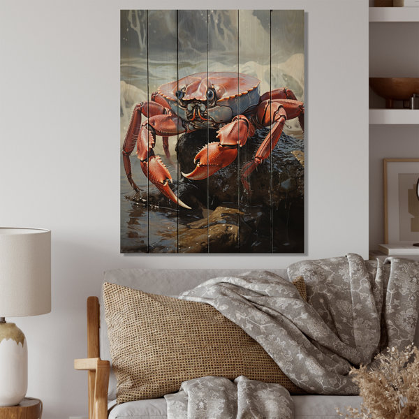 Decorator Crab- Original image-Nautical Home Decor - printed on Aluminum -  ready to hang - variety of sizes available