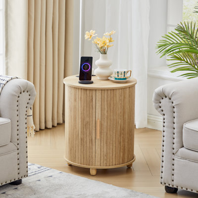Table de bout avec rangement et station de charge
