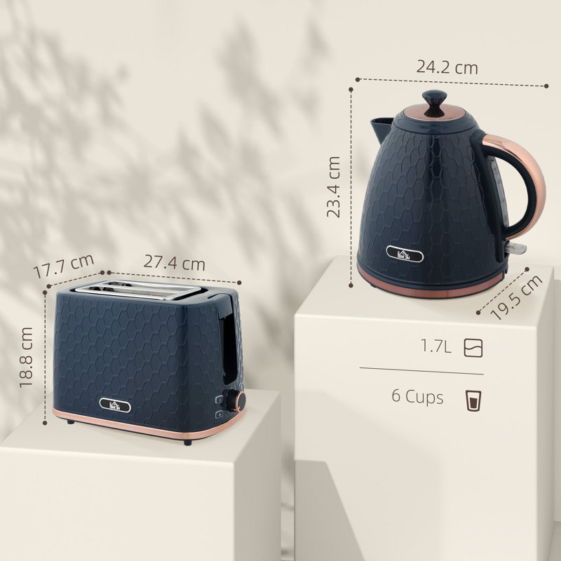 Kettle and Toaster Set, Blue