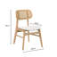 Chaise rembourrée en bois massif