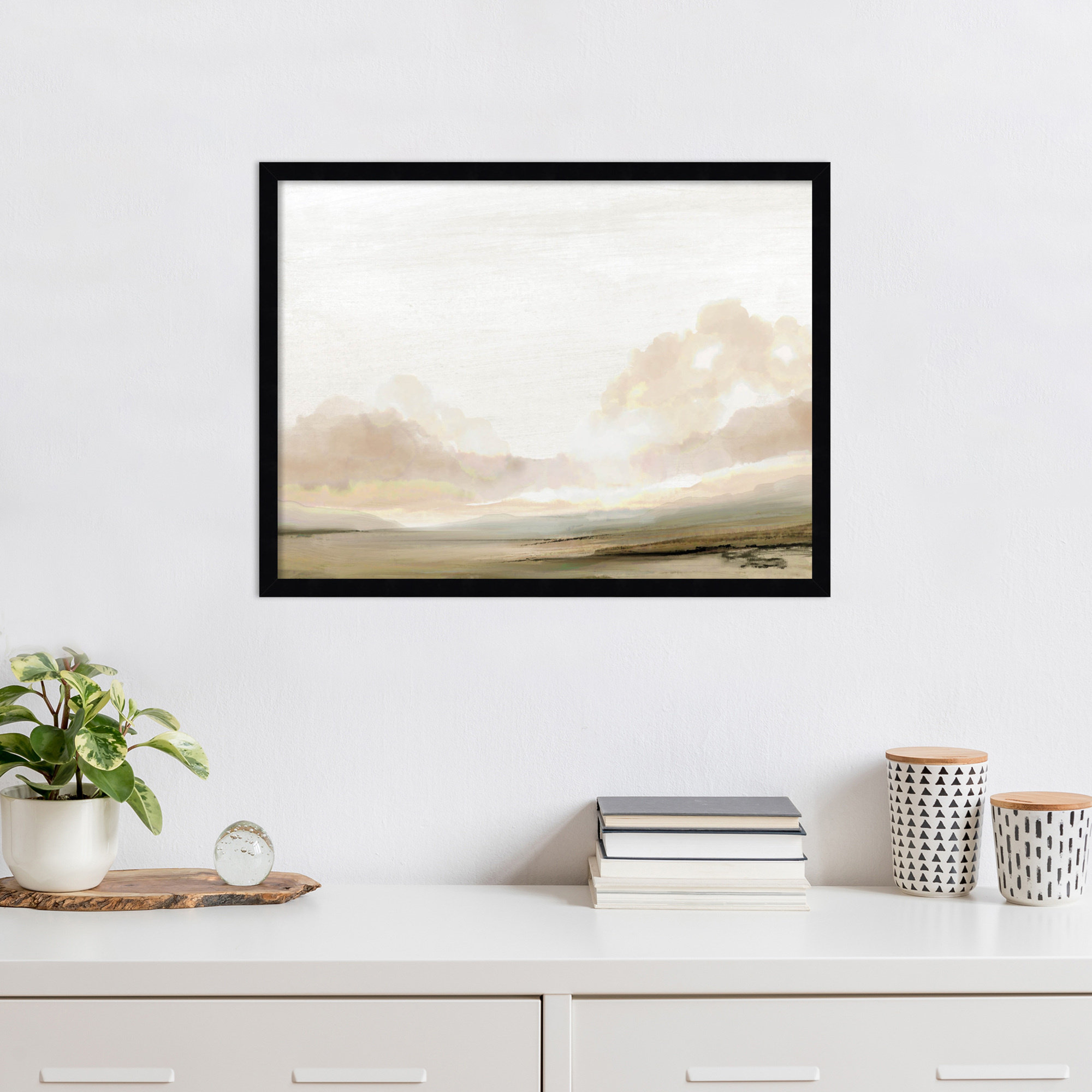 Southern Landscape by Dan Hobday, Black, 19" H x 25" W x 1" D