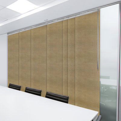 Canary 7-Panel Single Rail Panel Track Extendable 110"-153"W x 94"H, Panel width 23.5"