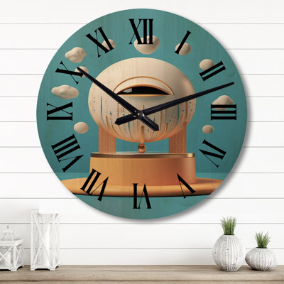 Horloge murale surdimensionnée en bois