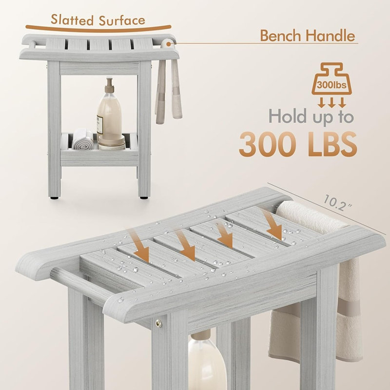 Banc de douche, tabouret de douche avec tablette de rangement, chaise de douche ...