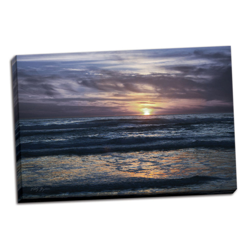 « mauve coucher de soleil », reproduction de photo sur toile tendue