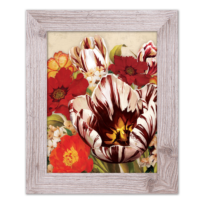 Red Bouquet, reproduction encadrée, H 14 po x l 11 po x P 0,75 po