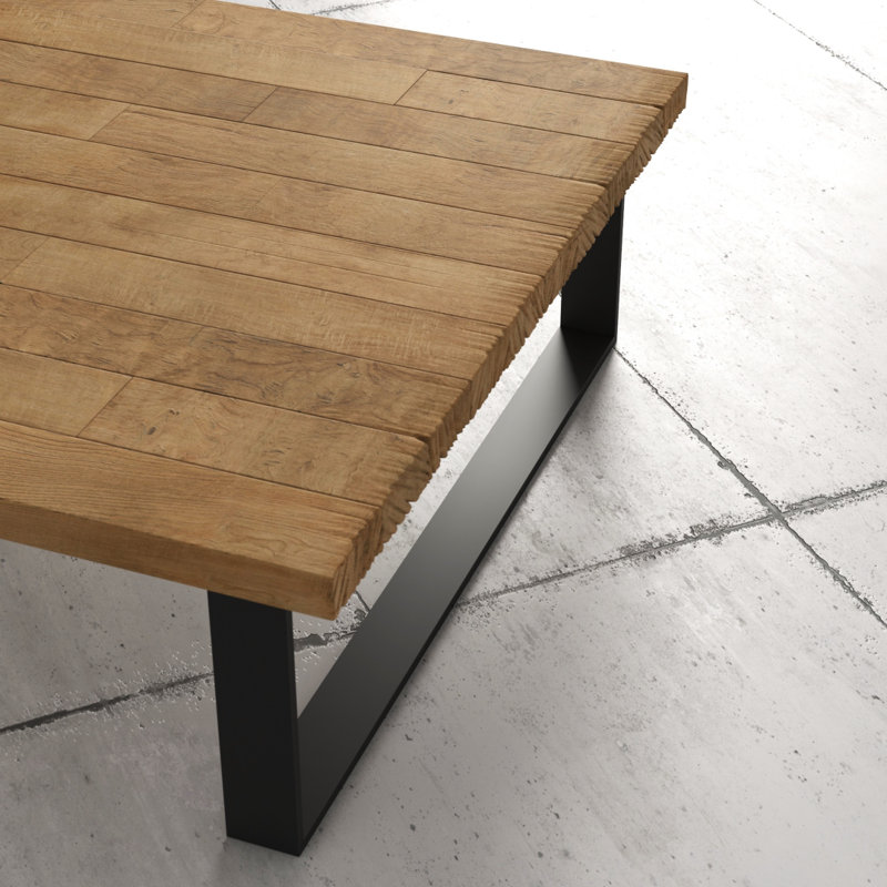 Beckner Solid Wood Top Coffee Table