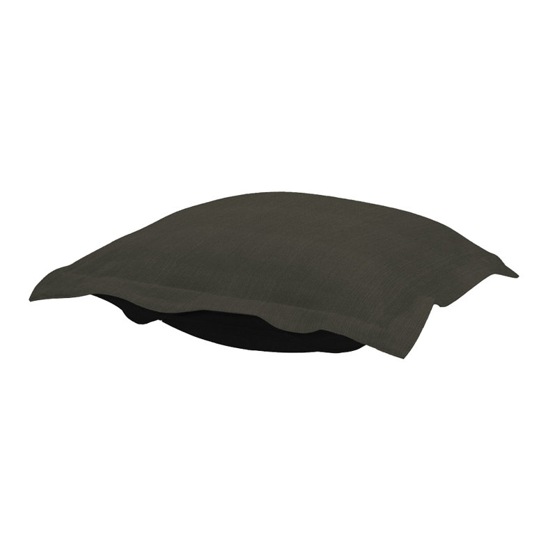 Azaria Outdoor 8'' Ottoman Cushion, Charcoal