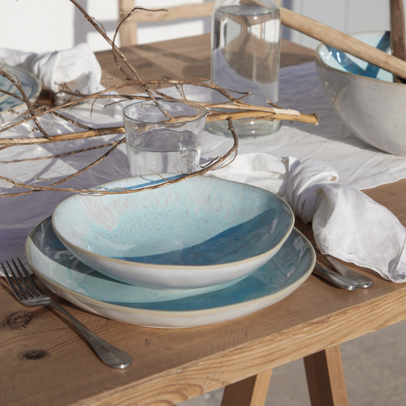 Eivissa Stoneware Pasta Dish, Sea Blue