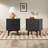 Aizlyn Mid-Century Modern Solid Wood Groove-Handle Nightstands-884636645