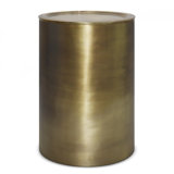 Corbin 17"W Metal Industrial End Table with Hammered Texture, Assembled