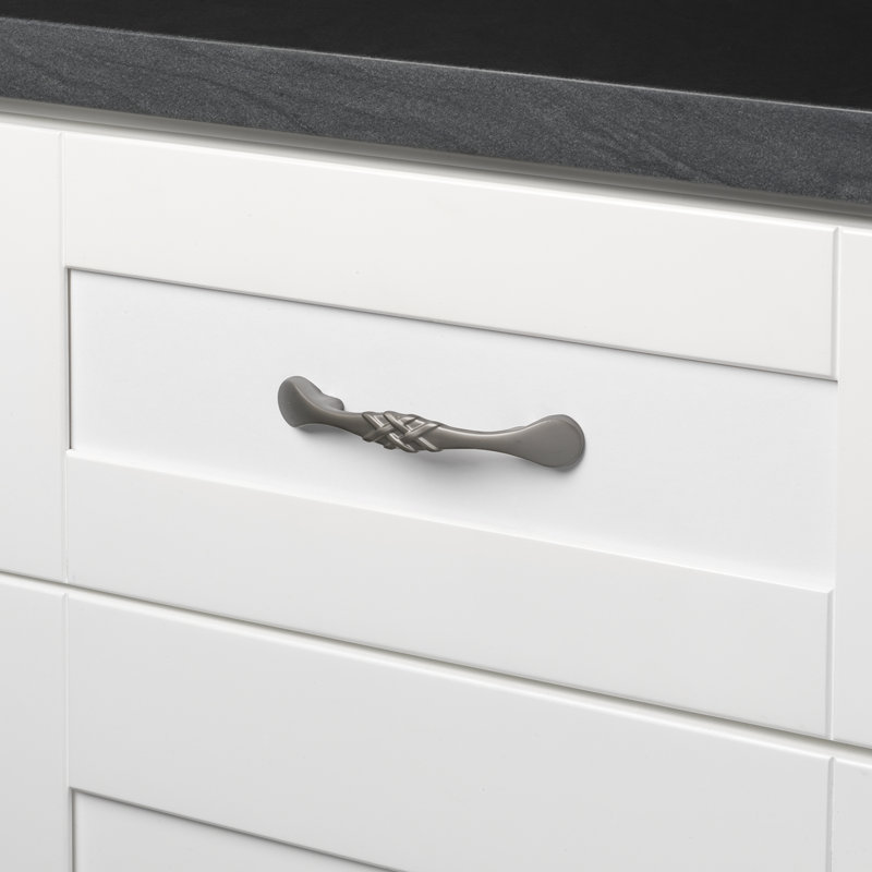 GlideRite Hardware Classic Braided Cabinet Bar Pull, Graphite