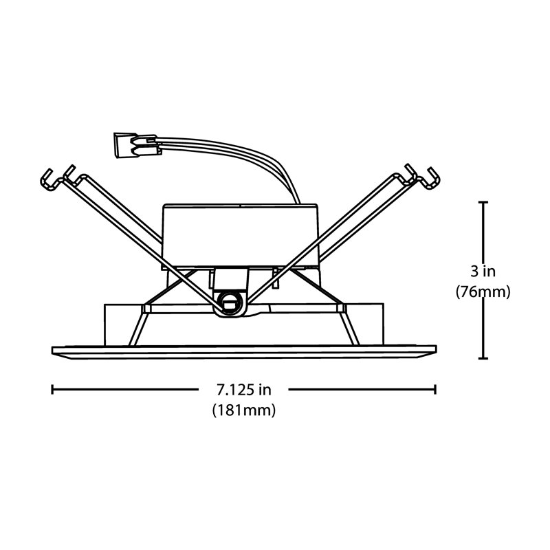 Dimmable Square Flush Mount