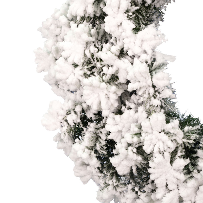 Pfeiffer Artificial Flocked Alaskan Wreath, 30" W x 30" H x 3" D