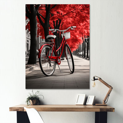 Lizzaicyclie bicyclette ivoire encadrée sur toile