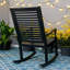 Chaise berçante en bois massif Alekper