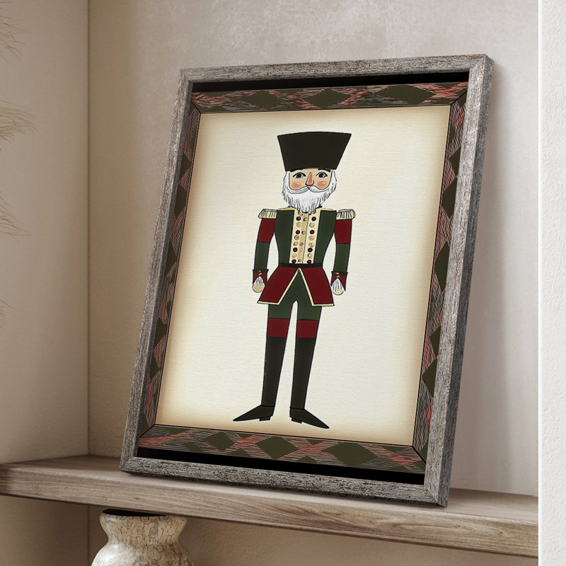 «Christmas Holiday Art CXVI», reproduction d'art encadrée - bois massif, H 15 po x l 12 po