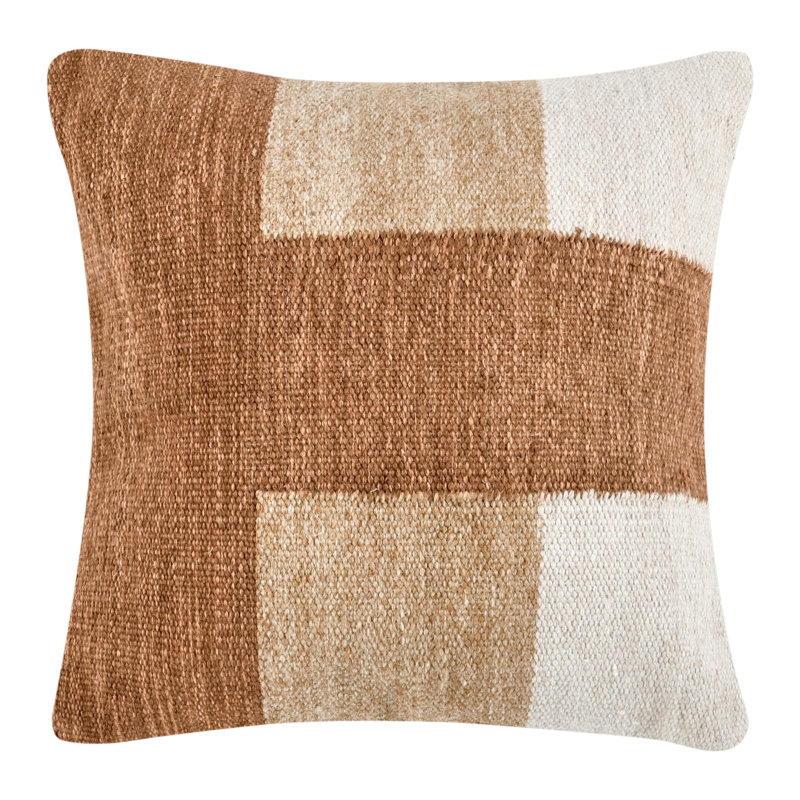 Geometric Throw Pillow Cover & Insert, Terracotta, 22"H x 22"W, Square