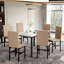 Ensemble de table de salle à manger 7 pièces avec 6 chaises, ensemble de table de cuisine et chaises pour 4 à 6 personnes, mobilier de table de cuisine moderne, ensemble de table de cuisine rectangulaire 7 pièces, table de salle à manger moderne et chaises pour la cuisine et la salle à manger, sièges et cabines
