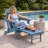 Oversized Solid Wood Adirondack Chair with Retractable Ottoman, Folding Design & Wide Armrests for Outdoor Patio and Backyard-1849783032